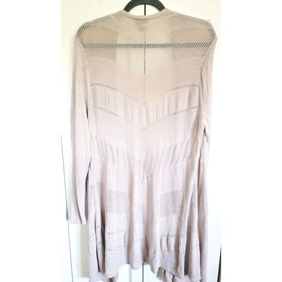 Torrid 2 Tan Taupe Open Front  Knit Drapey Cardigan Size 2X Open Knit Tan - Picture 2 of 10